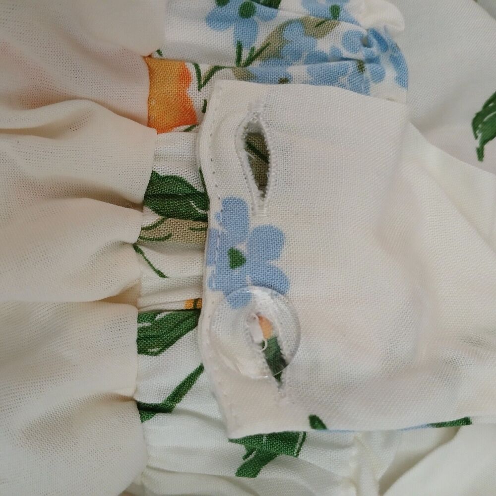 Babydoll Sundress Cottage Coastal Boho Shabby Eco Vero Fiber Beachy Dress Medium - Picture 11 of 16